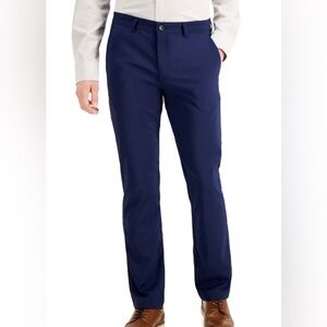 👤 Alfani blue hybrid flat front reflective back pockets pants, 34x30